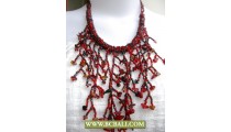 Black and Reds Casandra Necklaces Fashion Beading